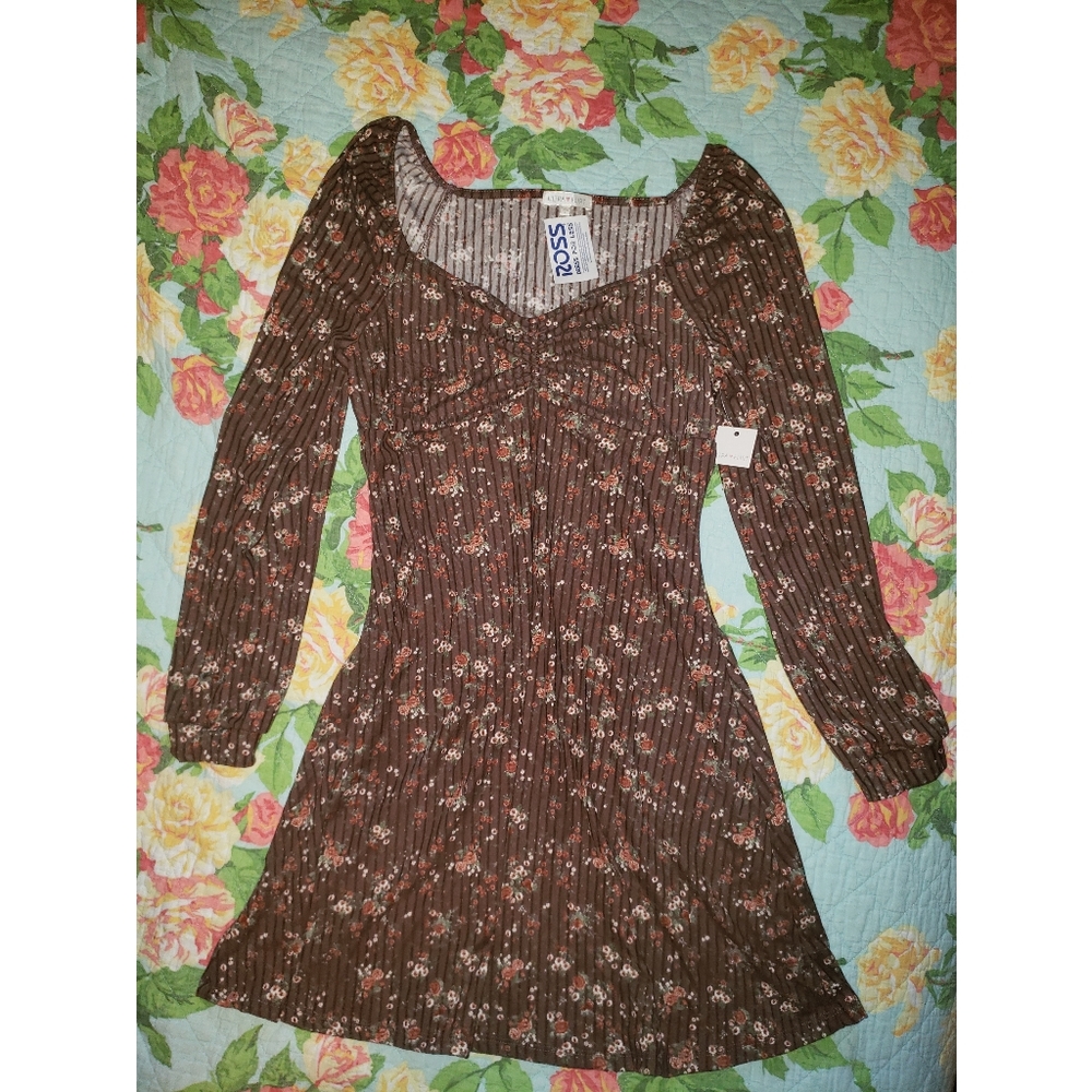 Long sleeve floral dress